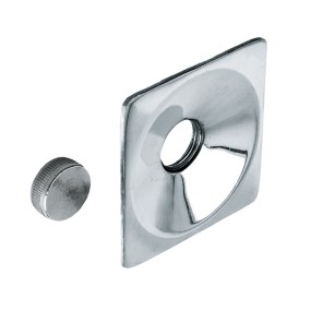 Square wallplate with plug