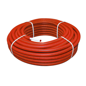Tubo di sistema rivestito con tubo esterno ondulato rosso